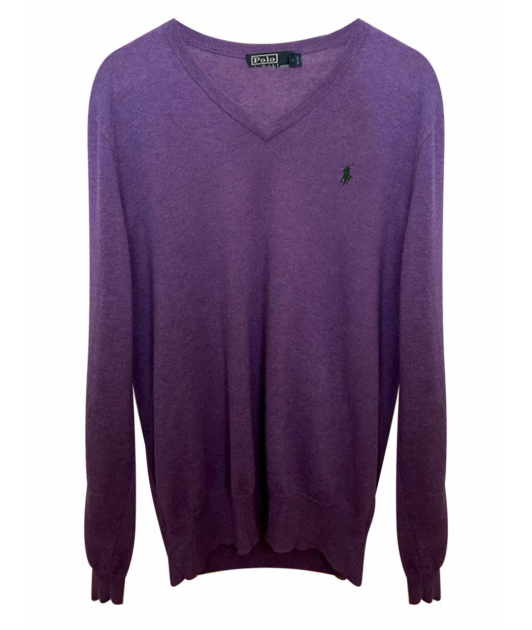 POLO RALPH LAUREN Фиолетовый шерстяной джемпер / свитер, фото 1