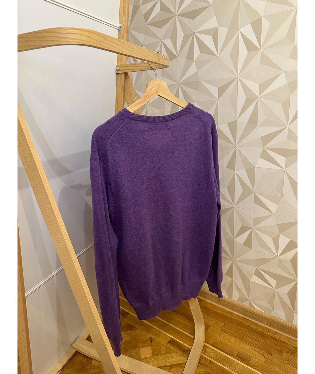 POLO RALPH LAUREN Фиолетовый шерстяной джемпер / свитер, фото 2
