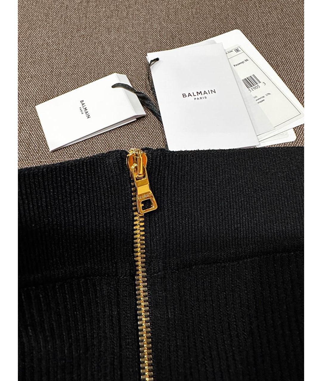 BALMAIN Черные вискозные шорты, фото 4