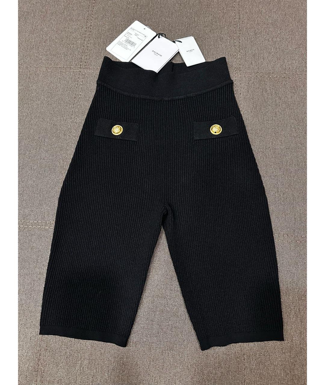 BALMAIN Черные вискозные шорты, фото 5