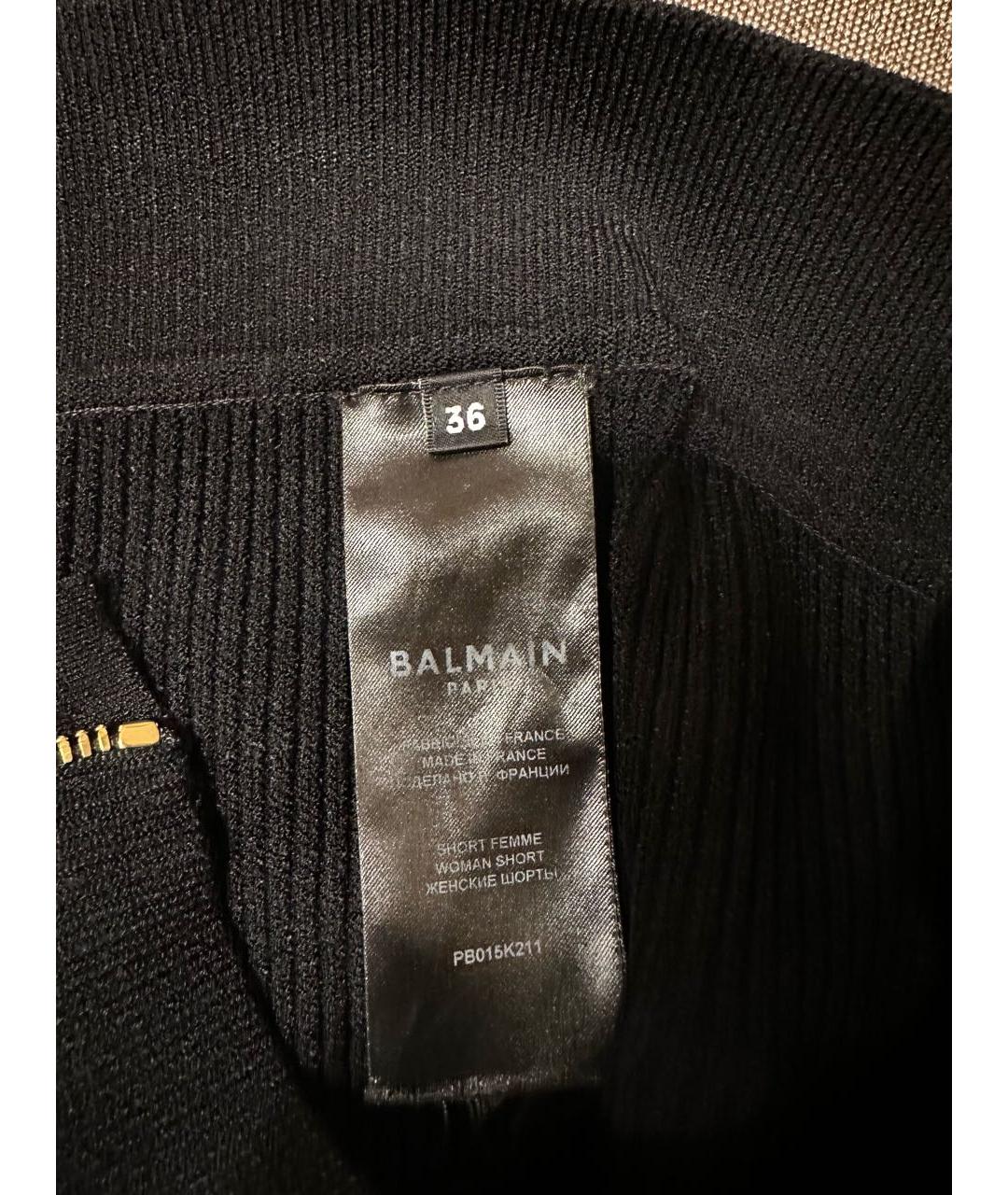 BALMAIN Черные вискозные шорты, фото 8