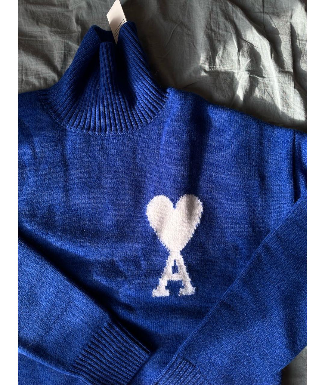 AMI Синий шерстяной джемпер / свитер, фото 2