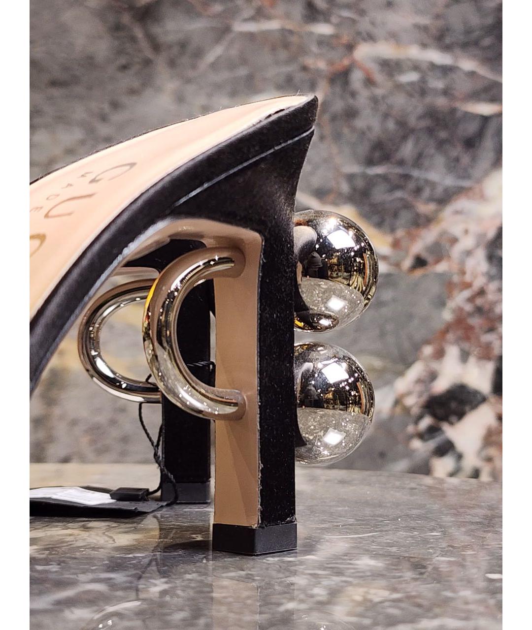 GUCCI Черные кожаные туфли, фото 3