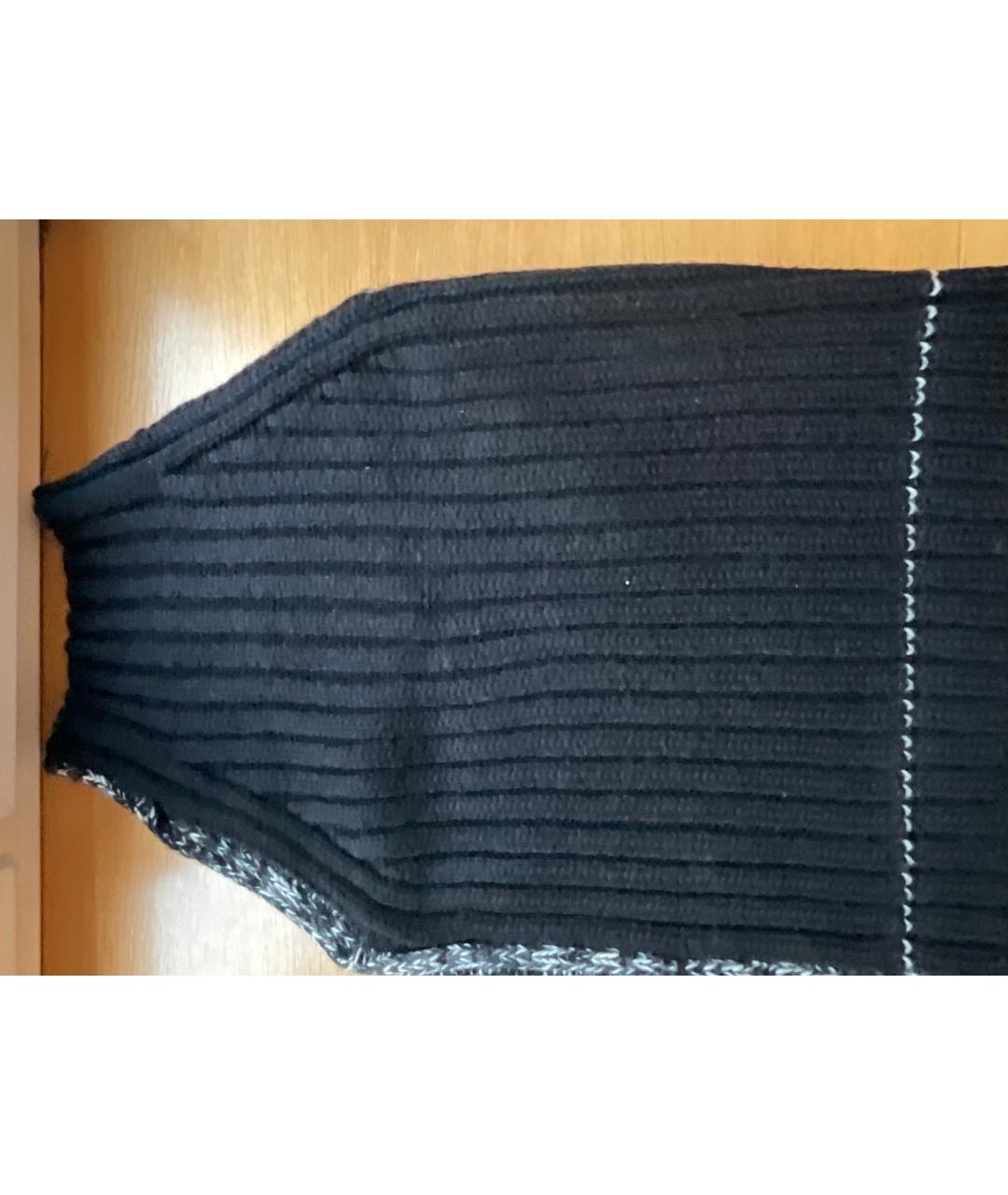 DANIELE ALESSANDRINI Черный шерстяной джемпер / свитер, фото 4