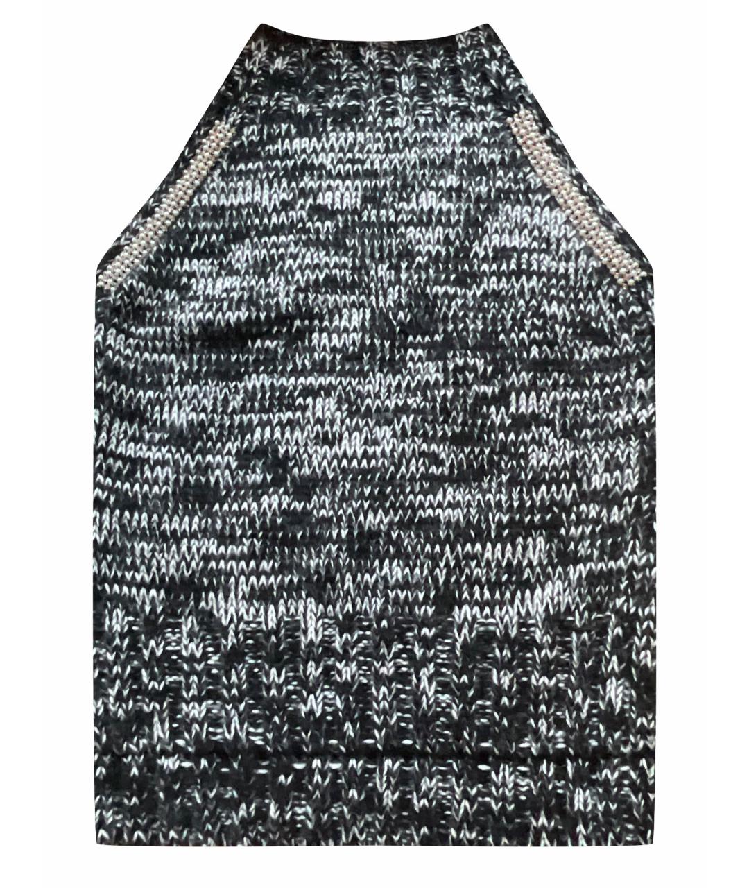 DANIELE ALESSANDRINI Черный шерстяной джемпер / свитер, фото 1