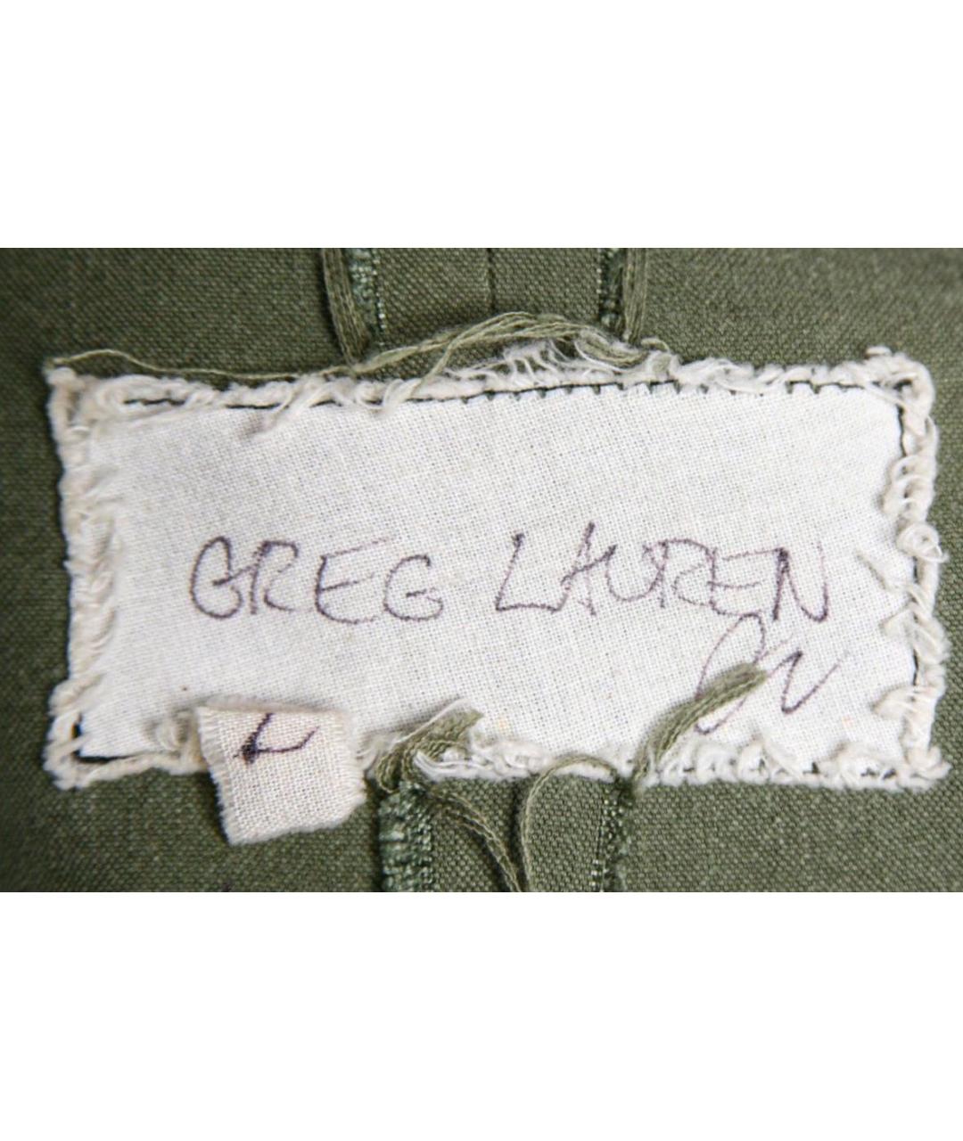 GREG LAUREN Хаки хлопковый жакет/пиджак, фото 3