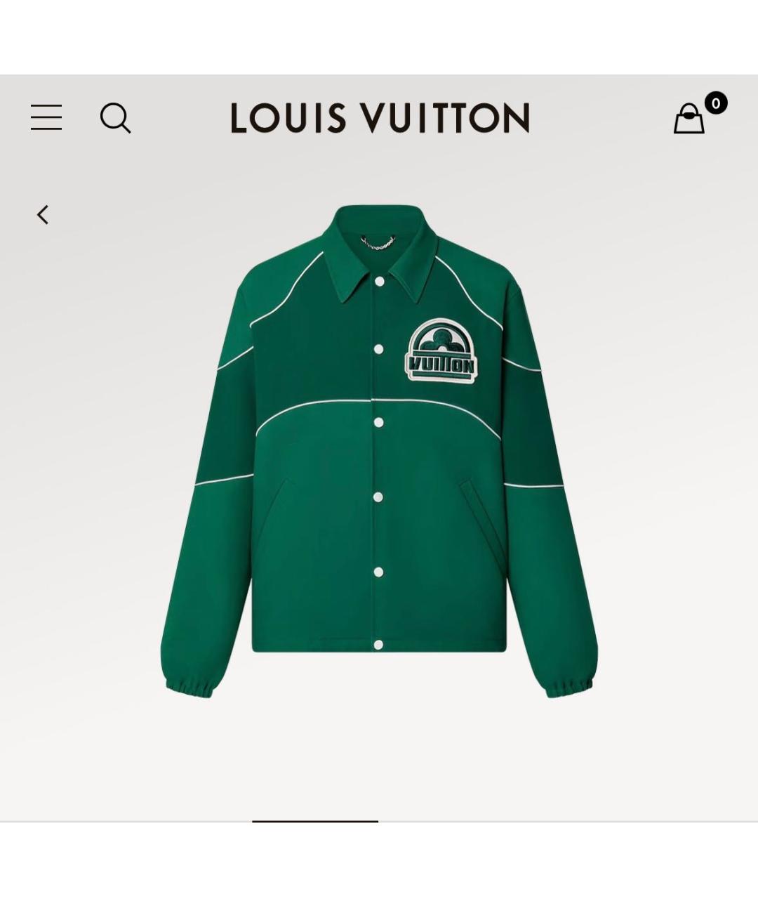 LOUIS VUITTON PRE-OWNED Зеленая куртка, фото 8