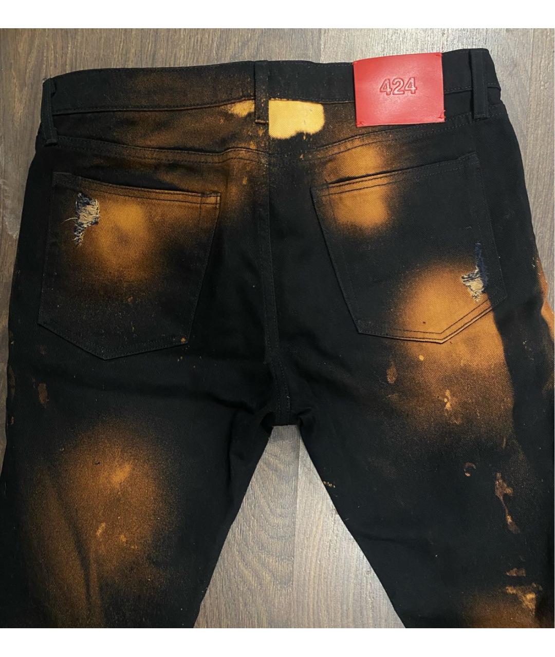 424 Черные хлопковые джинсы скинни, фото 3