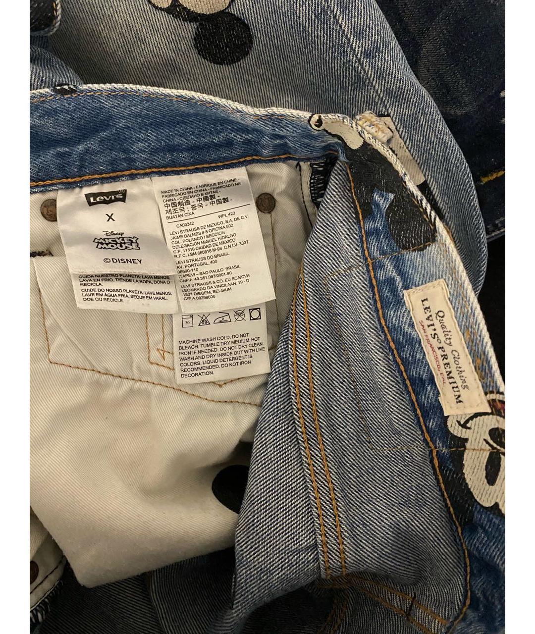 LEVI'S Голубые хлопковые джинсы, фото 5