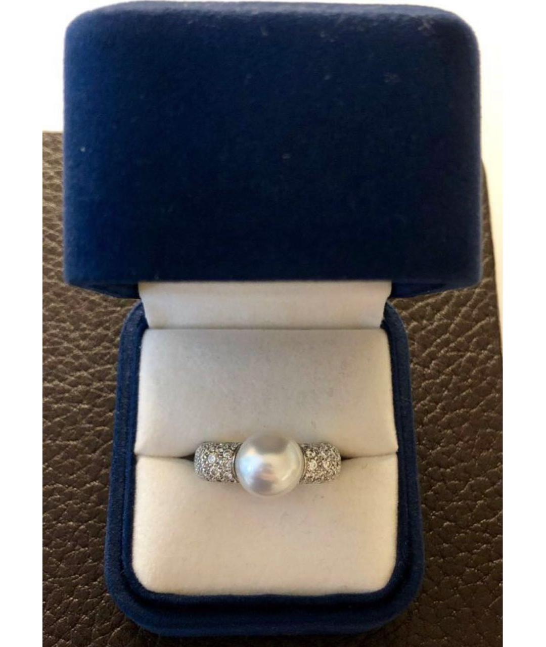 Mikimoto Серебряное кольцо из белого золота, фото 4
