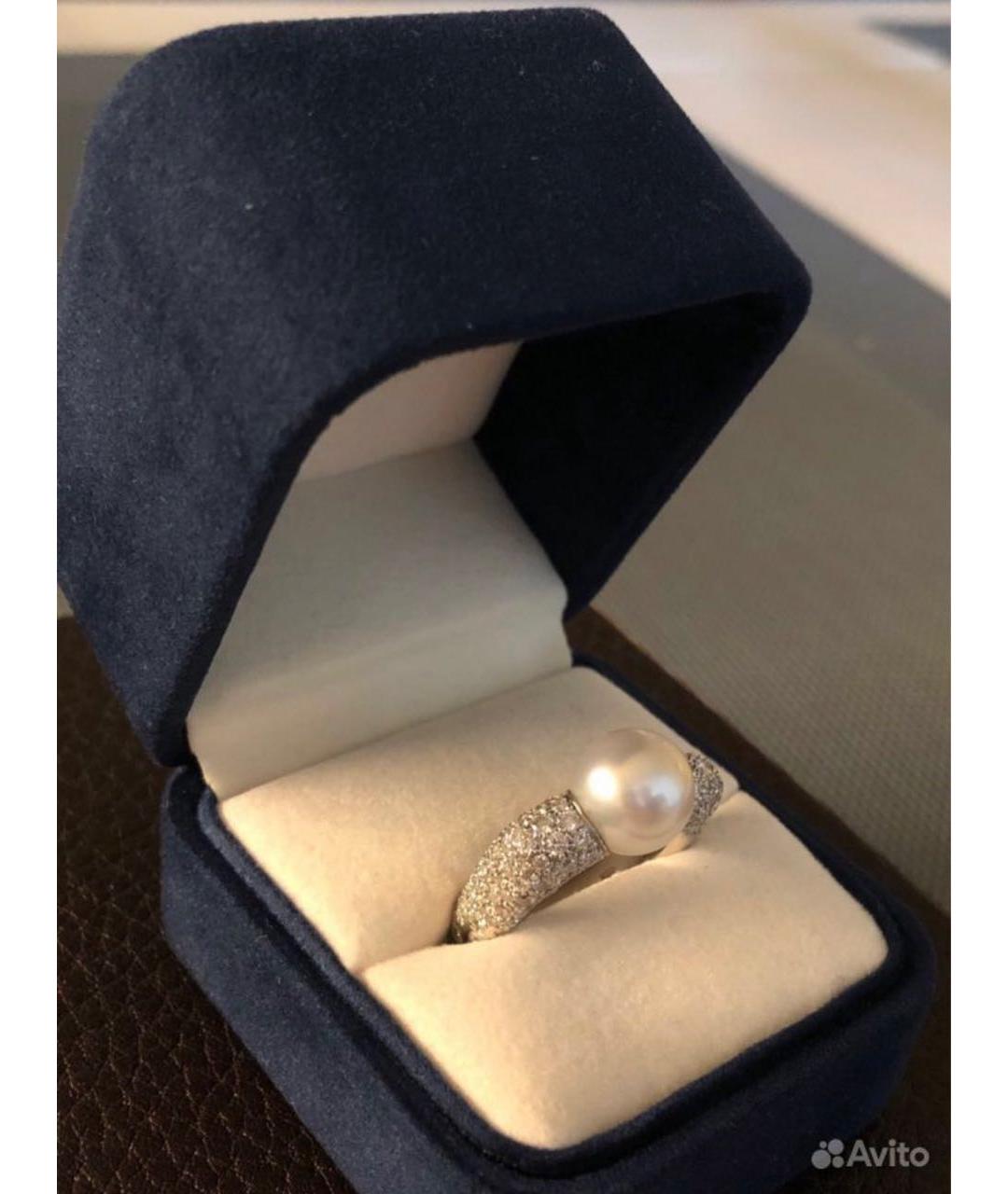 Mikimoto Серебряное кольцо из белого золота, фото 3