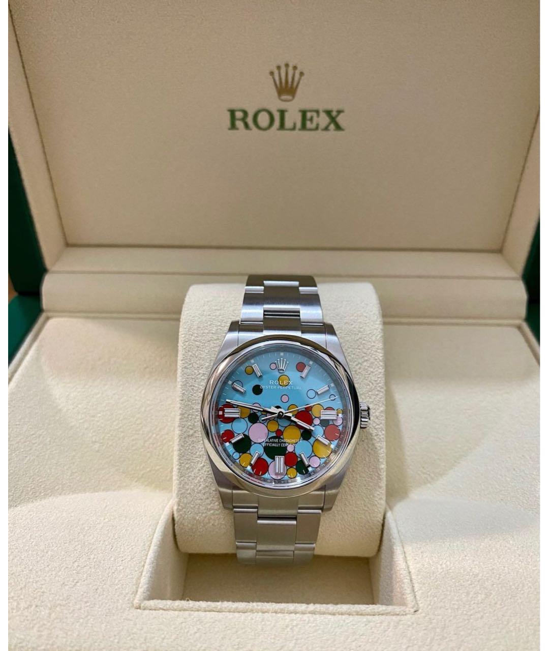 ROLEX Бирюзовые часы, фото 3