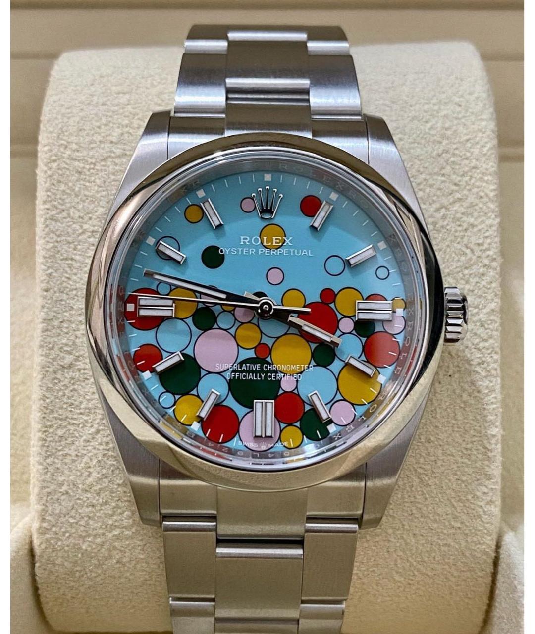 ROLEX Бирюзовые часы, фото 2