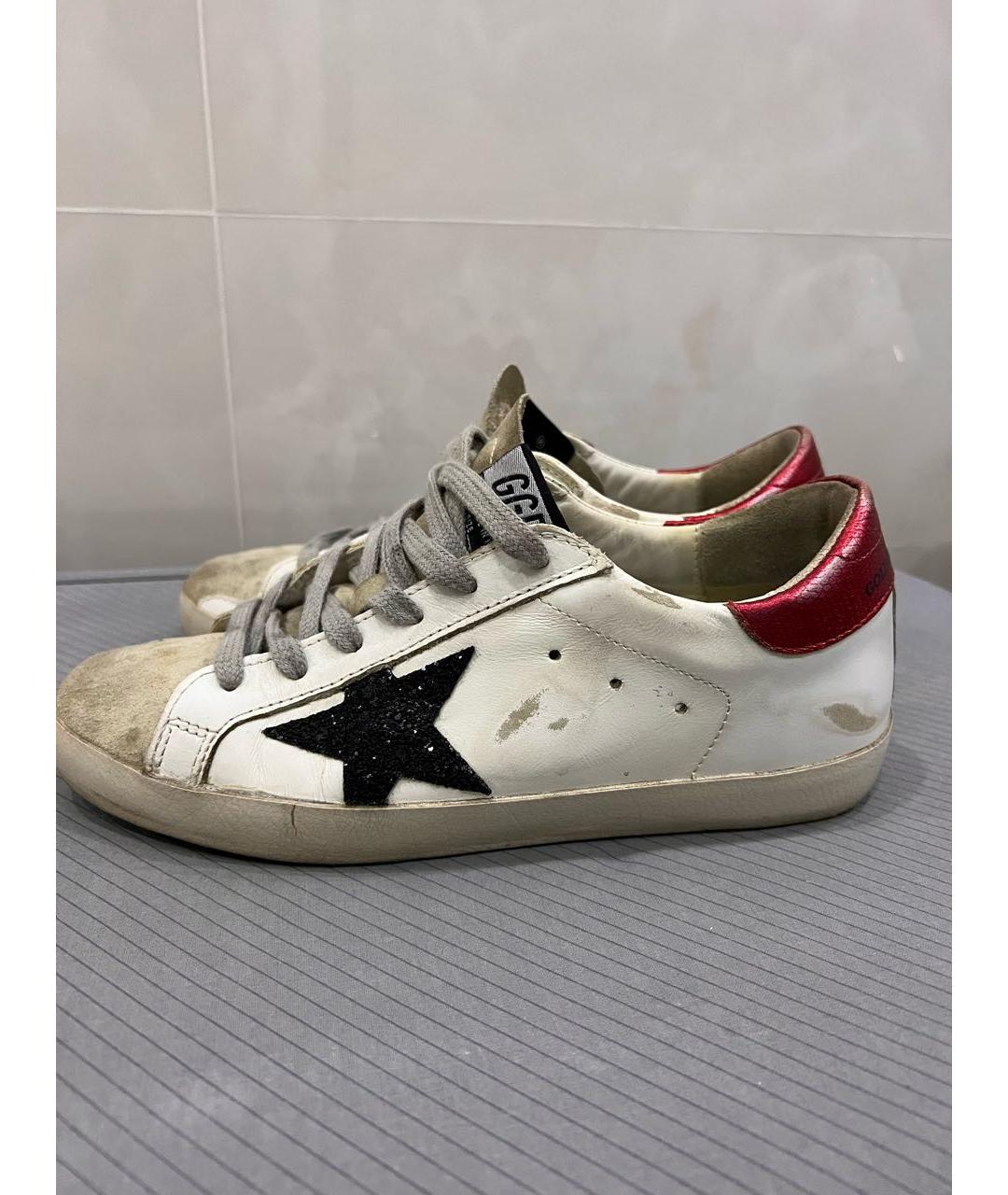 GOLDEN GOOSE DELUXE BRAND Белые кожаные кеды, фото 5