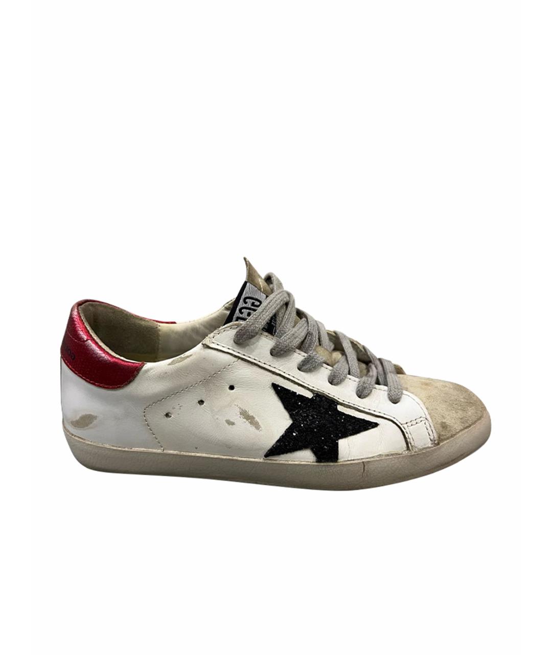 GOLDEN GOOSE DELUXE BRAND Белые кожаные кеды, фото 1