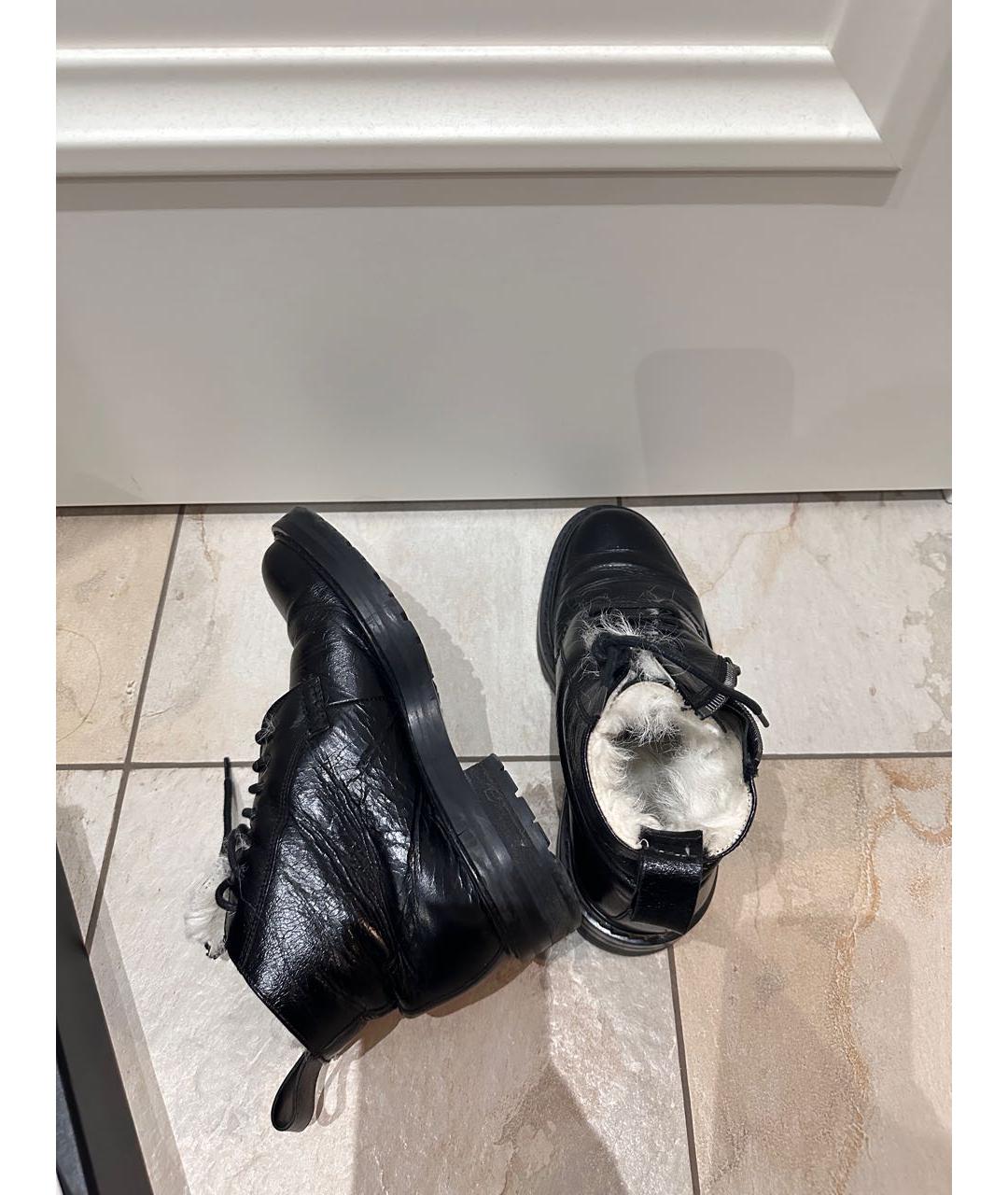SAINT LAURENT Черные ботинки из лакированной кожи, фото 8