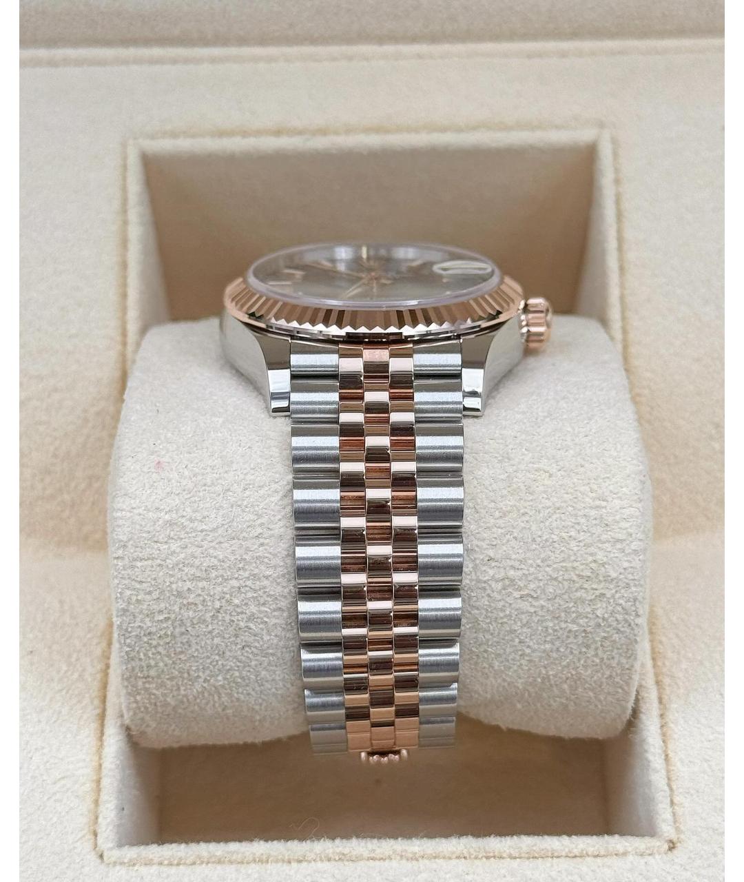 ROLEX Антрацитовые часы из розового золота, фото 5