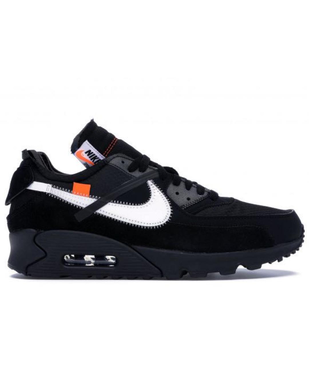 NIKE X OFF-WHITE Черные замшевые низкие кроссовки / кеды, фото 2