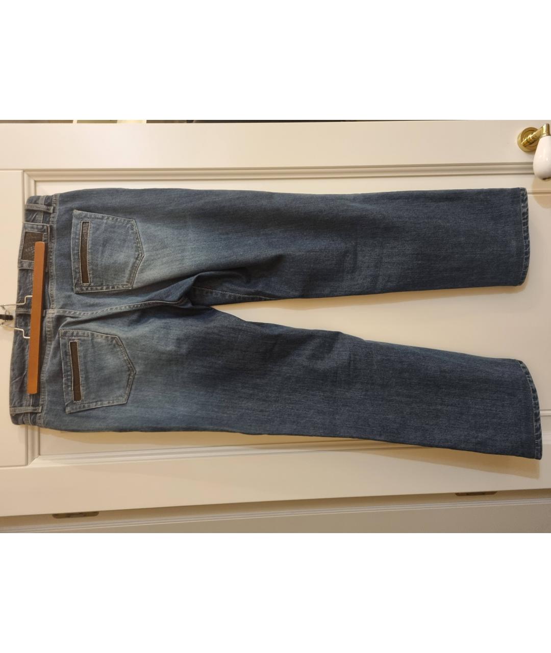 DORIANI CASHMERE Темно-синие хлопковые прямые джинсы, фото 2