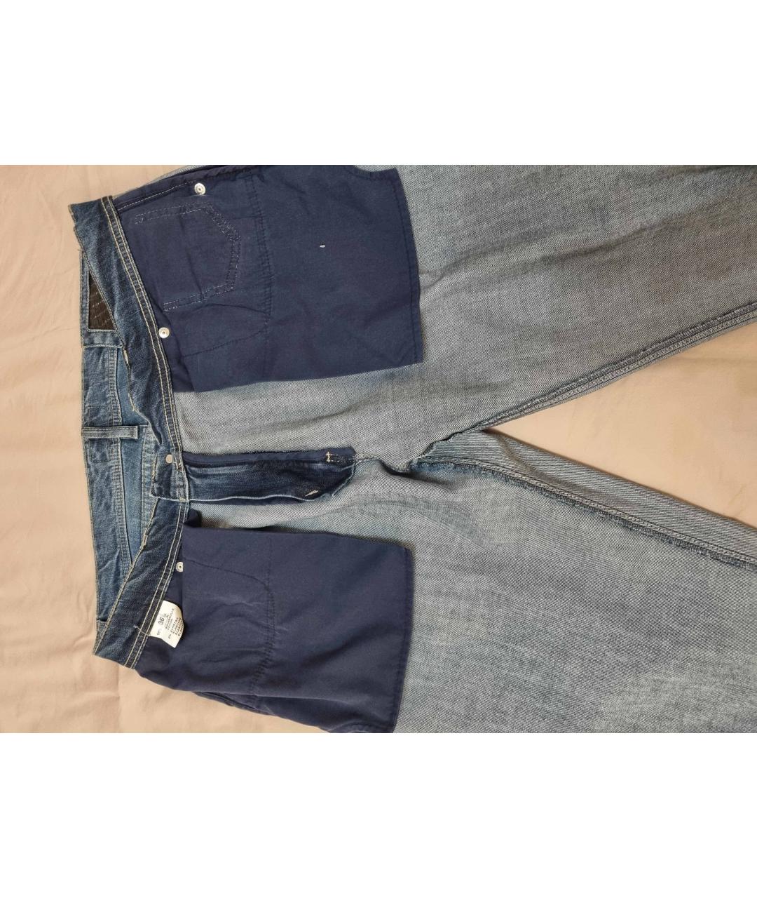 DORIANI CASHMERE Темно-синие хлопковые прямые джинсы, фото 3