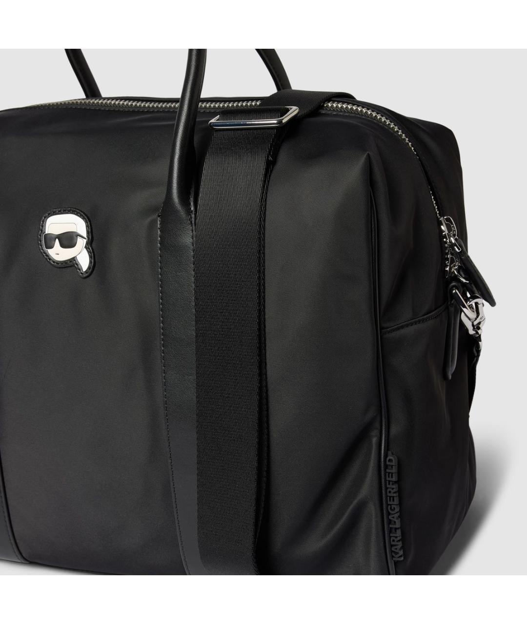 KARL LAGERFELD Черная дорожная/спортивная сумка, фото 4