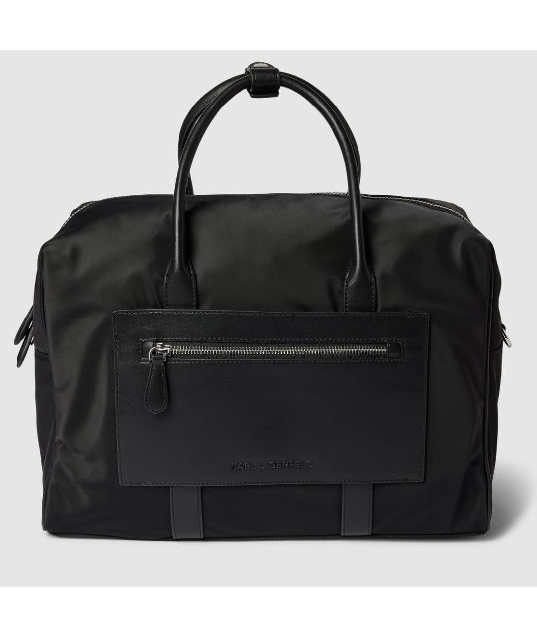 KARL LAGERFELD Черная дорожная/спортивная сумка, фото 2