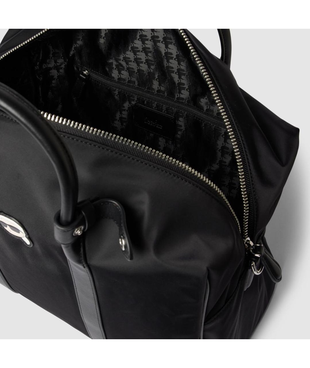 KARL LAGERFELD Черная дорожная/спортивная сумка, фото 3
