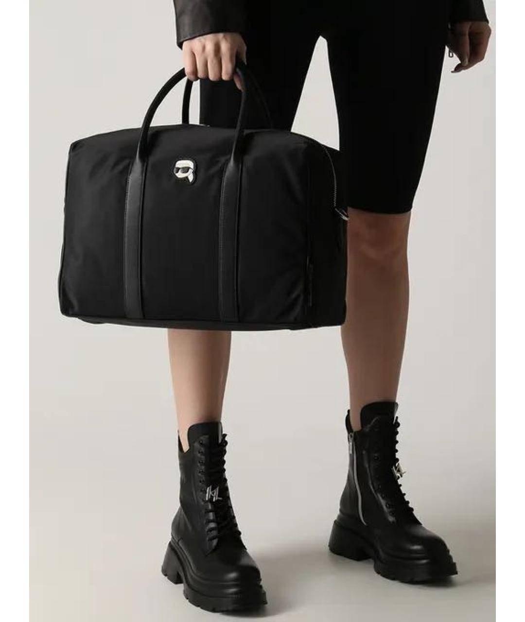 KARL LAGERFELD Черная дорожная/спортивная сумка, фото 8