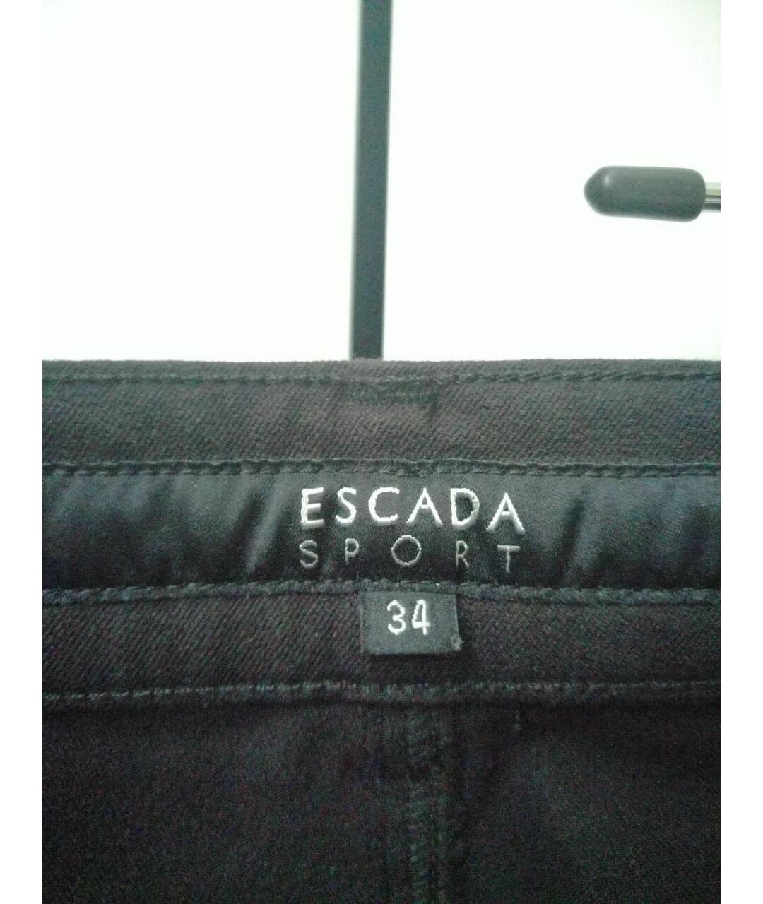 ESCADA Черные хлопко-эластановые прямые джинсы, фото 5