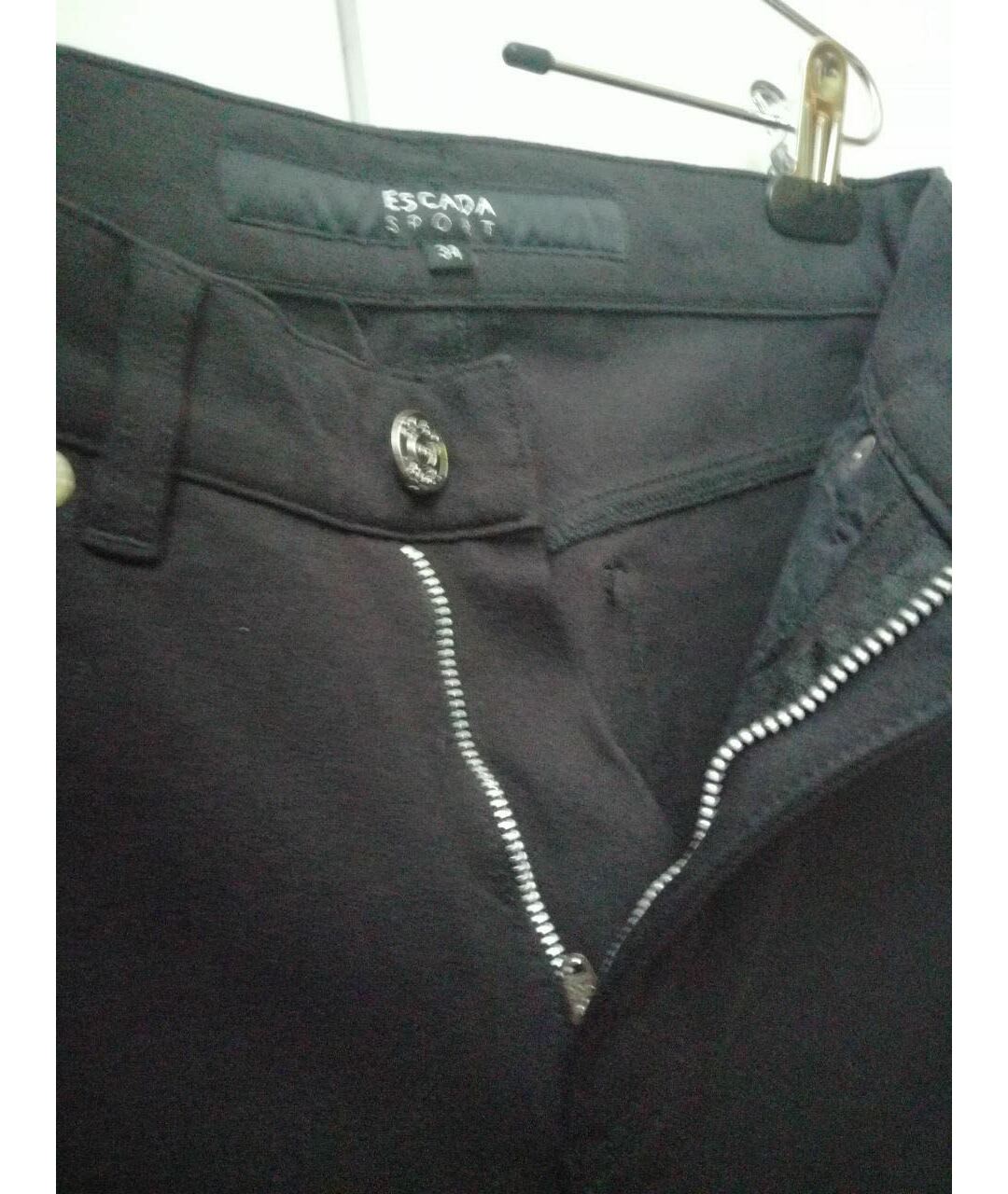 ESCADA Черные хлопко-эластановые прямые джинсы, фото 7