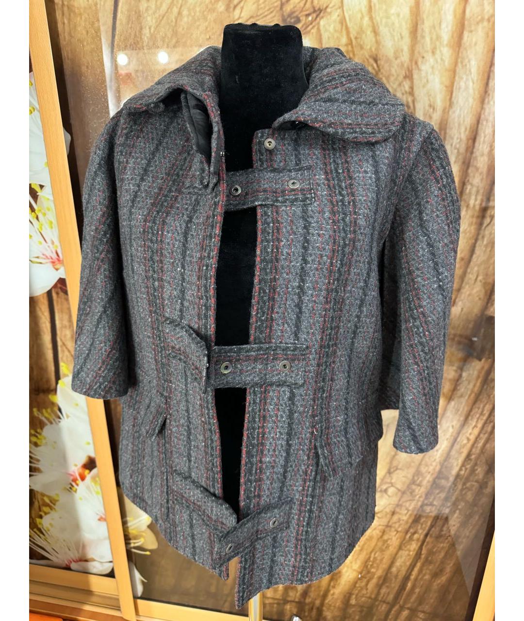 COSTUME NATIONAL Серый шерстяной жакет/пиджак, фото 4