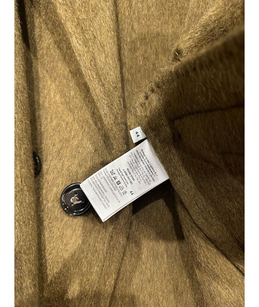 BOTTEGA VENETA Коричневое кашемировое пальто, фото 6