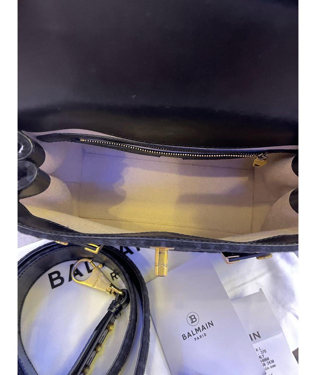 BALMAIN Темно-синяя кожаная сумка через плечо, фото 3