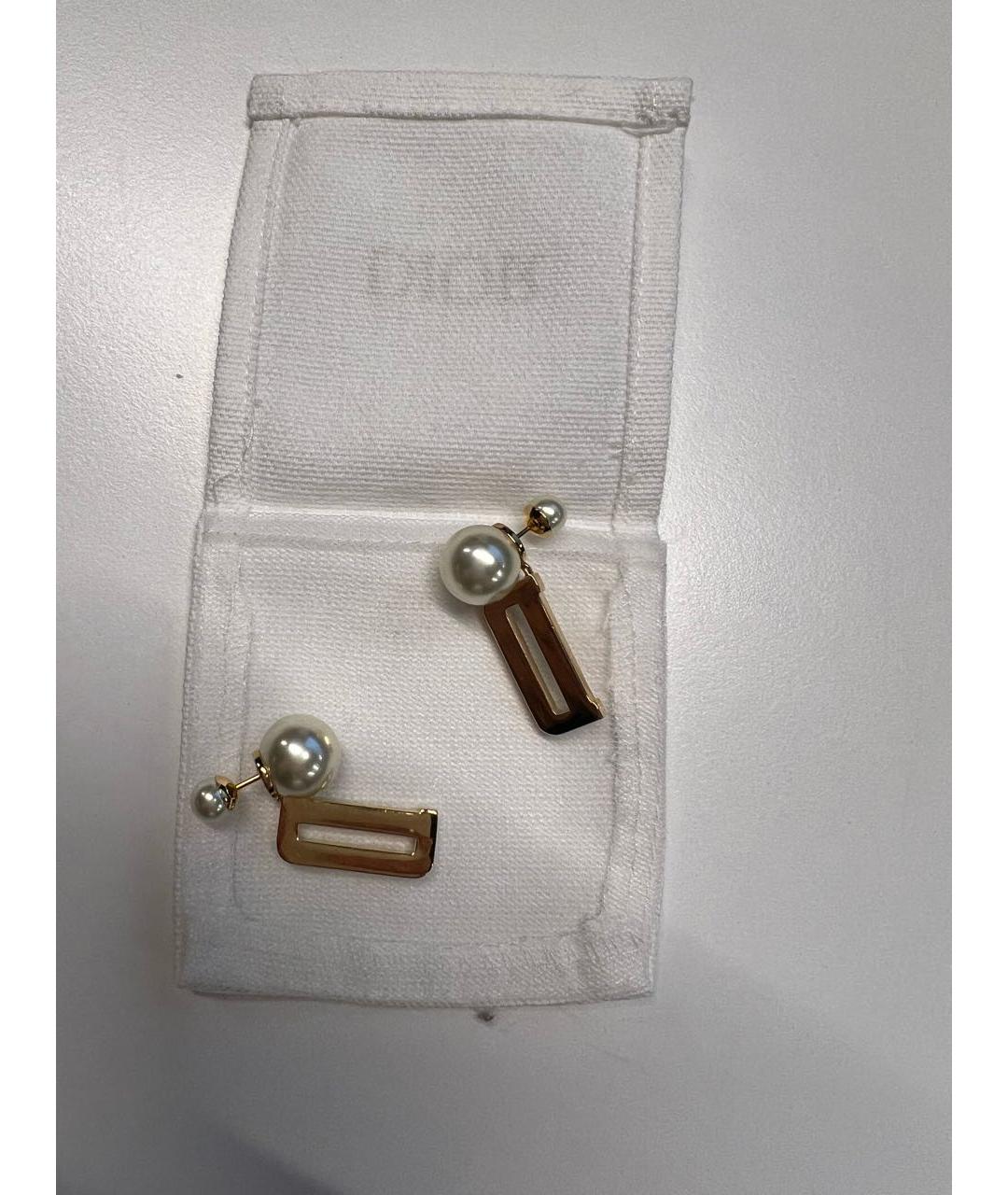 CHRISTIAN DIOR Белые жемчужные серьги, фото 2