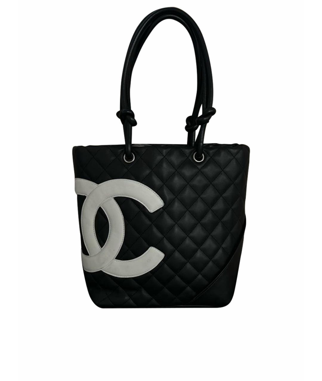 CHANEL Черная кожаная сумка тоут, фото 1