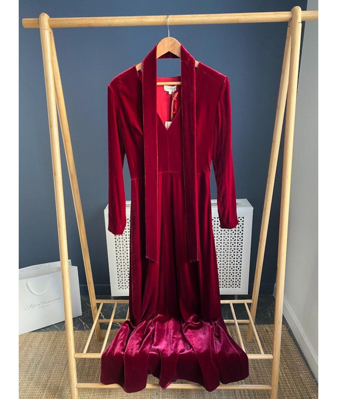A LA RUSSE Бордовое бархатное вечернее платье, фото 5