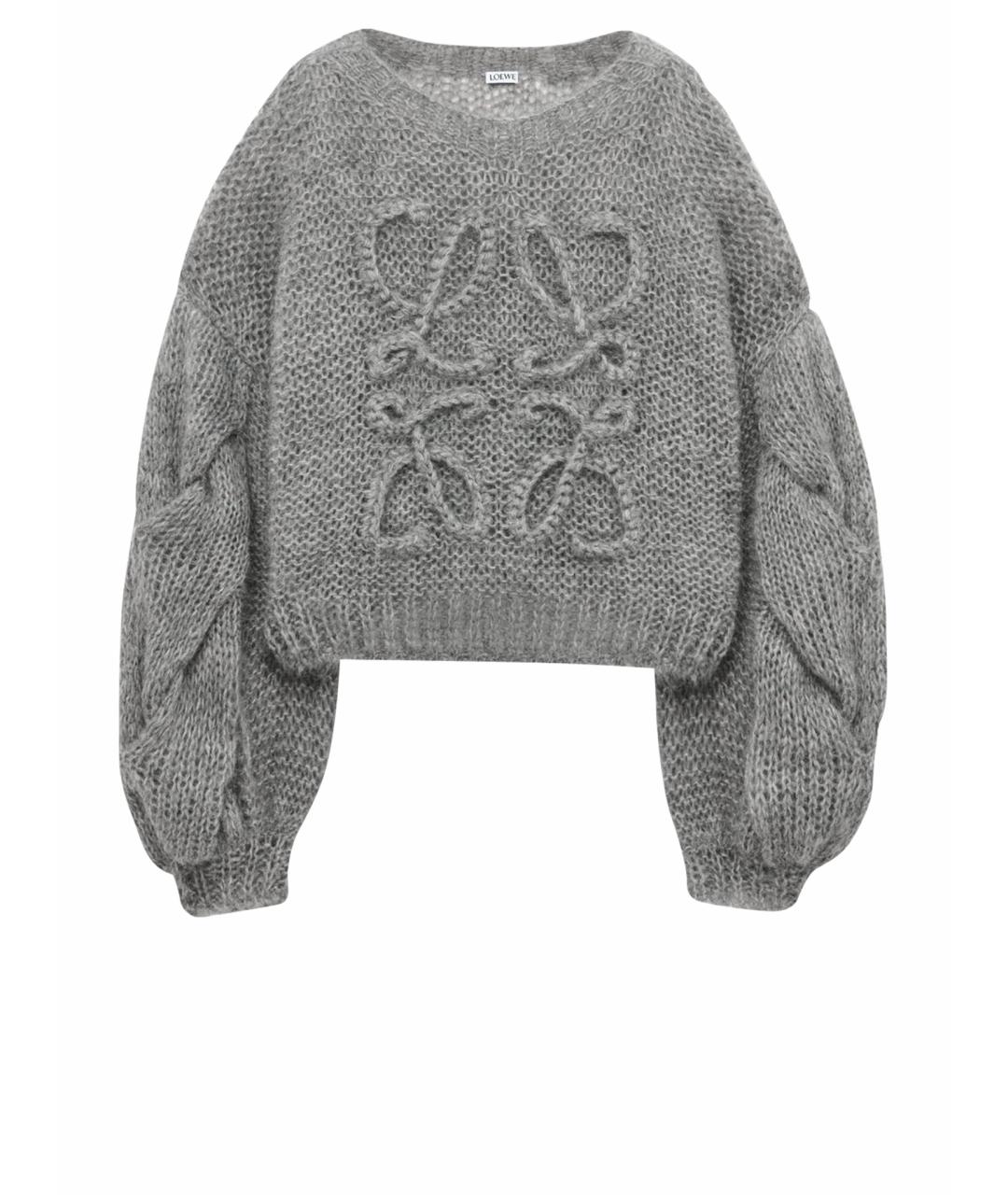 LOEWE Антрацитовый шерстяной джемпер / свитер, фото 1