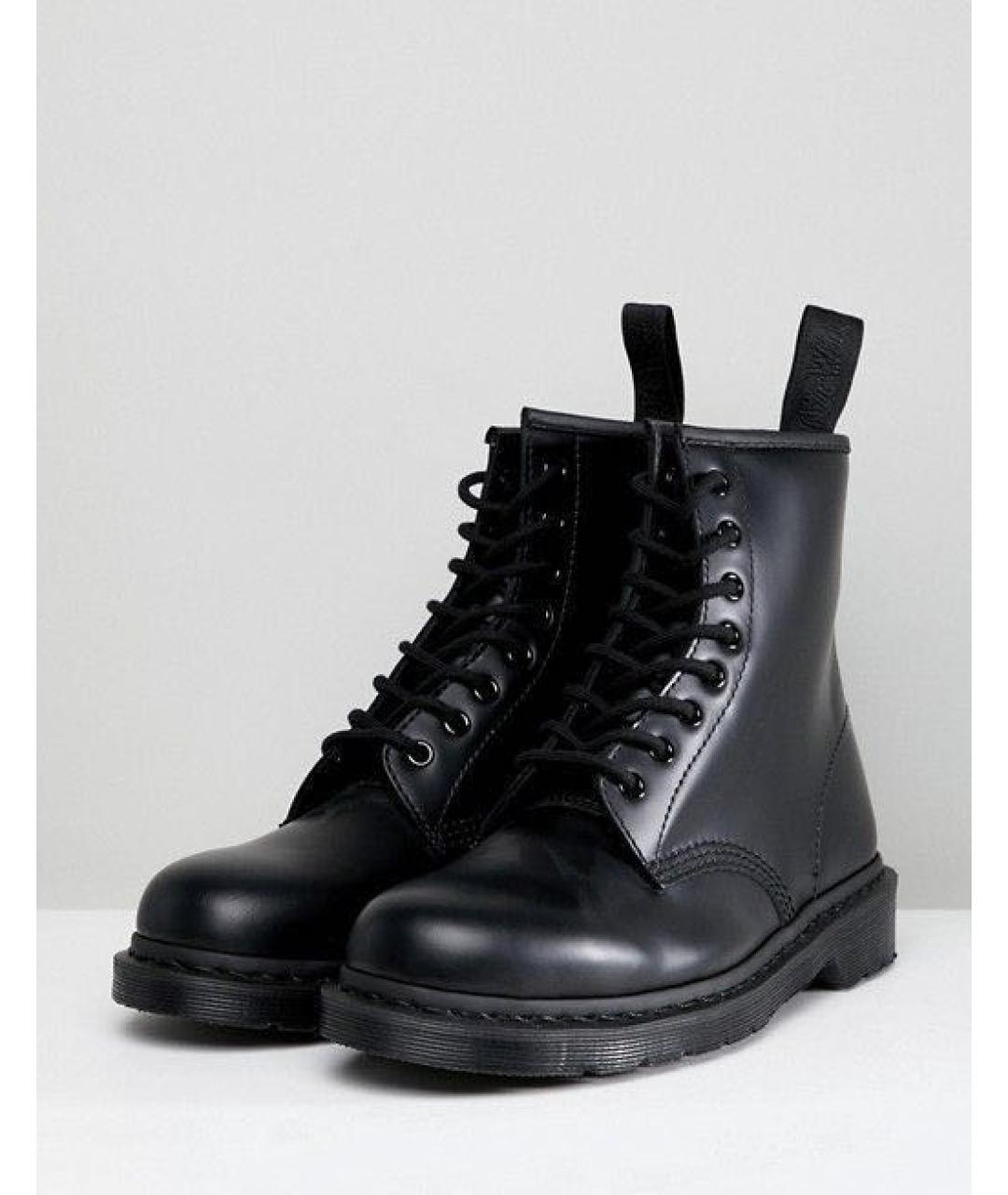 DR. MARTENS Черные кожаные ботинки, фото 3