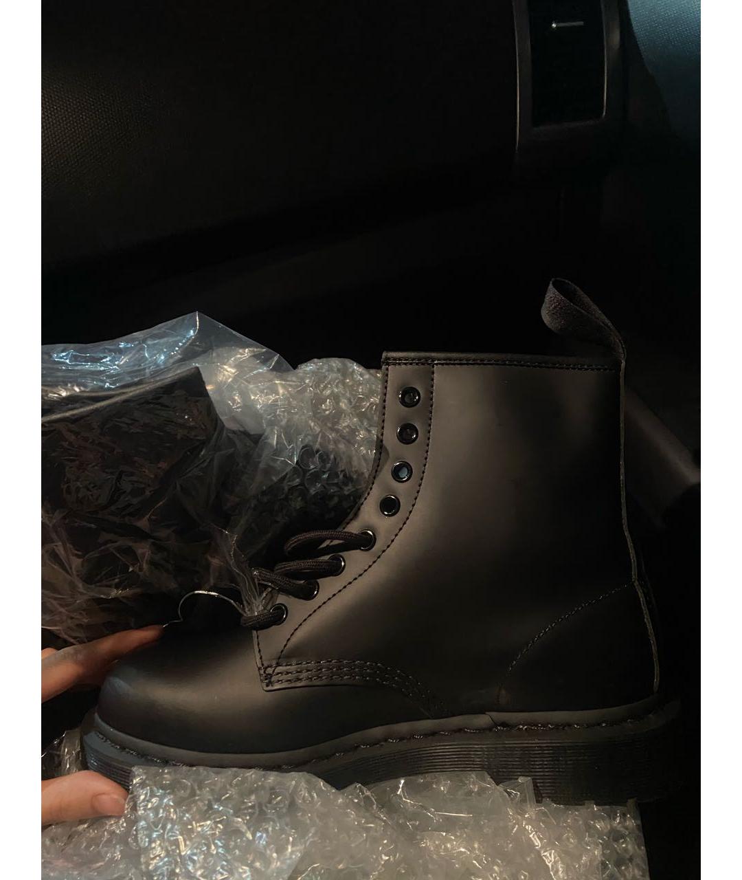 DR. MARTENS Черные кожаные ботинки, фото 2