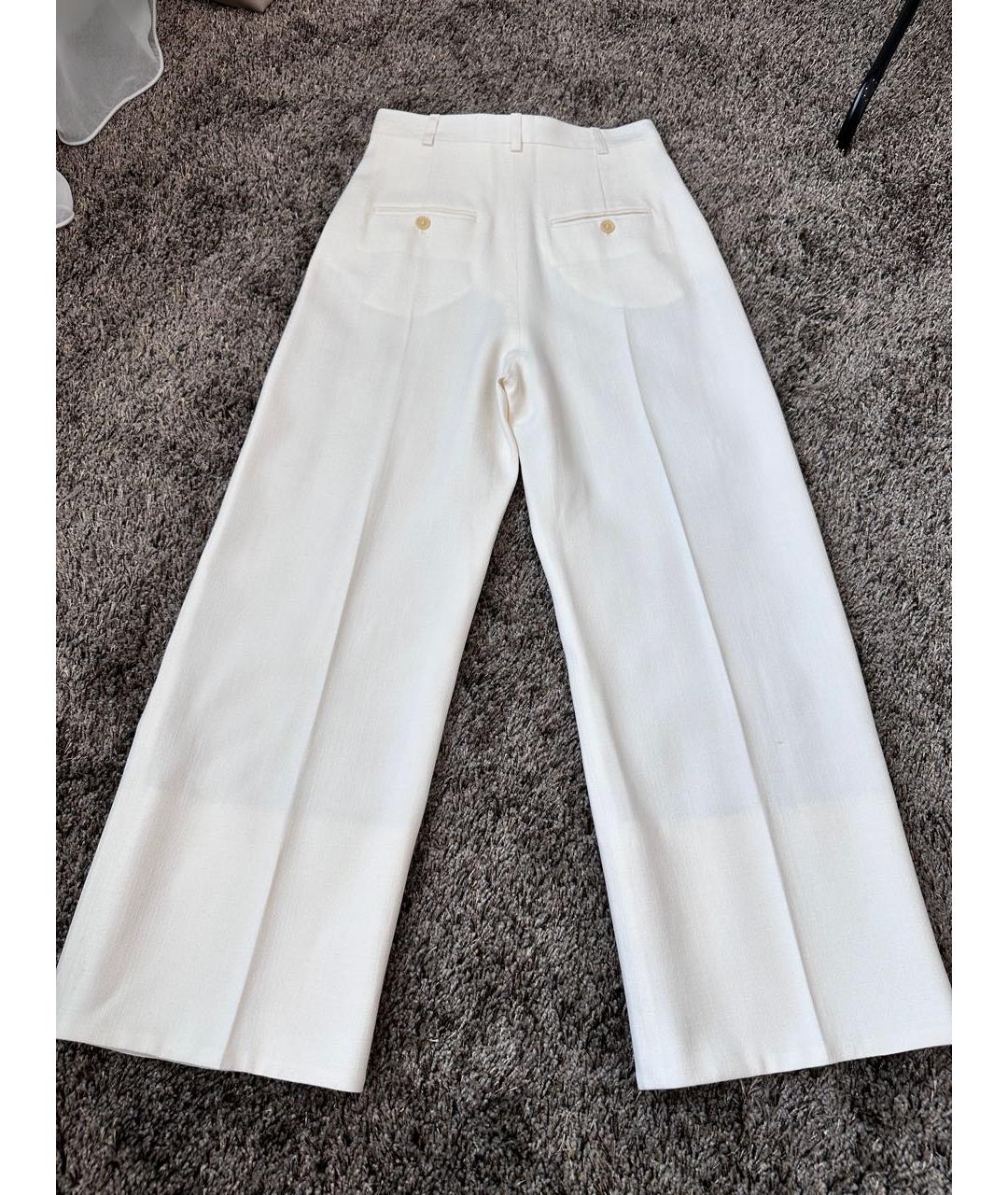 JACQUEMUS Белые льняные брюки широкие, фото 2