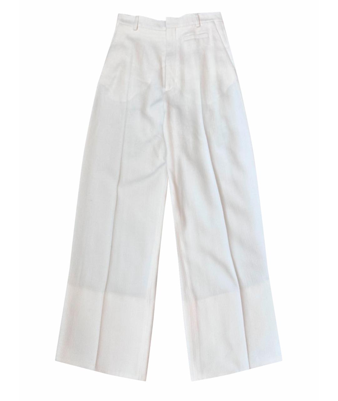 JACQUEMUS Белые льняные брюки широкие, фото 1
