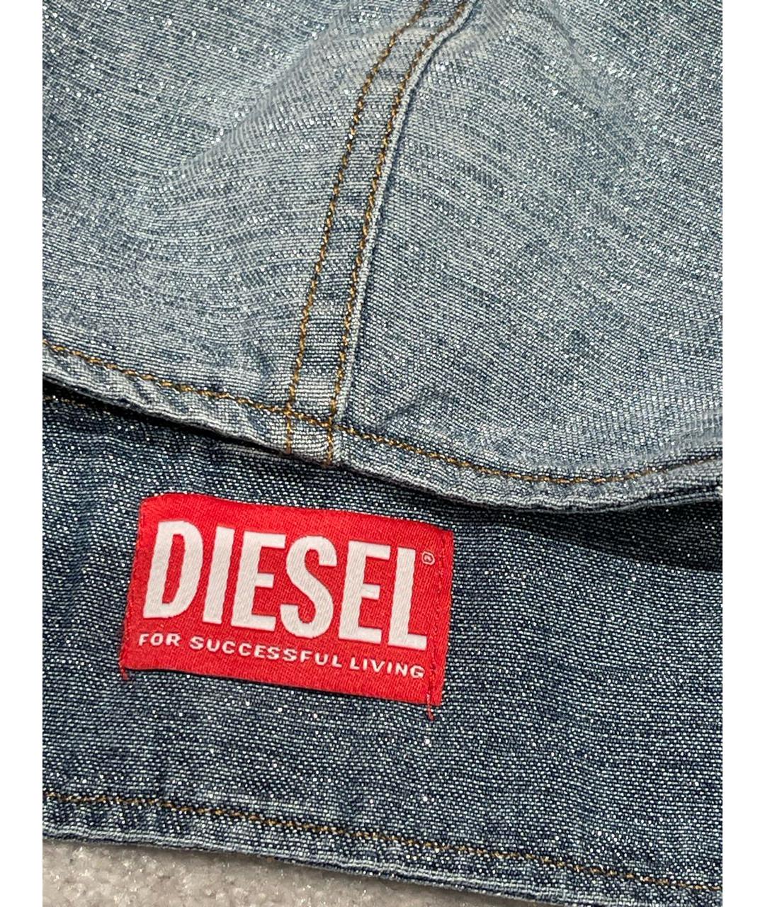 DIESEL Голубая деним майка, фото 4