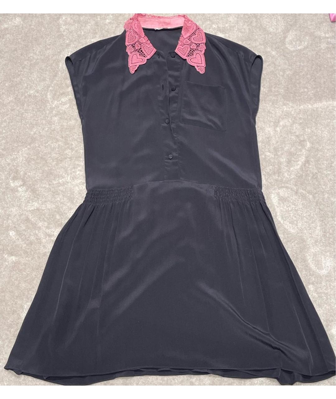 MIU MIU Черное вискозное повседневное платье, фото 2