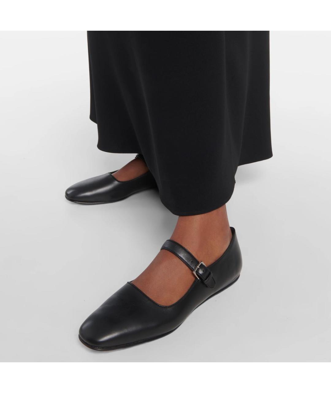 THE ROW Черные кожаные балетки, фото 3