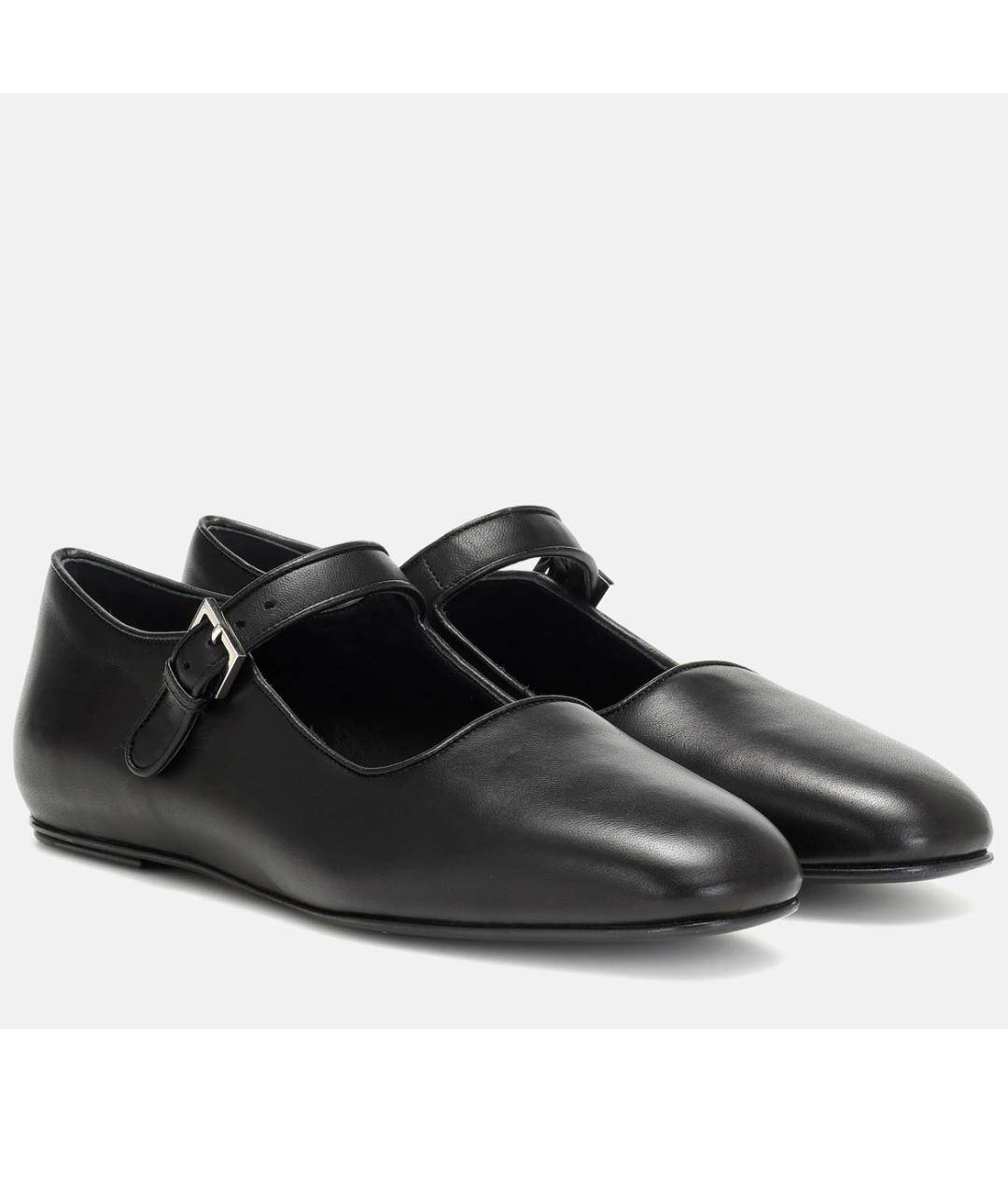 THE ROW Черные кожаные балетки, фото 2