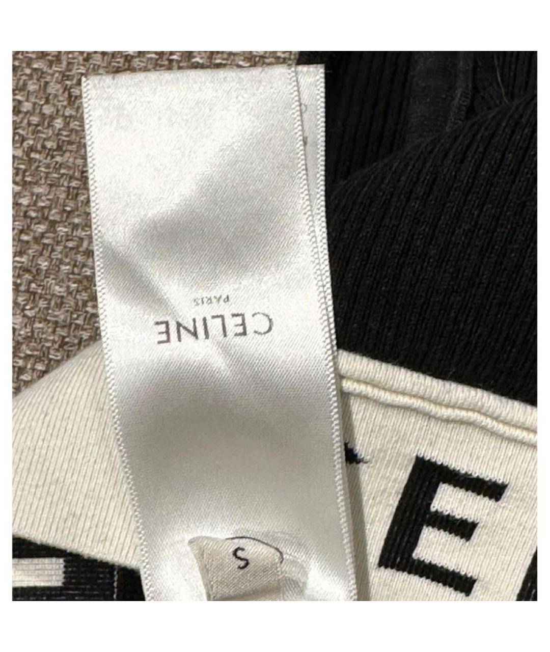 CELINE Черная хлопковая майка, фото 7