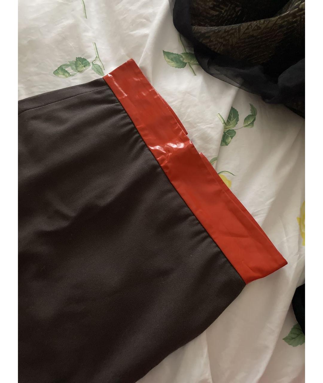 CHLOE Коричневая шерстяная юбка мини, фото 5