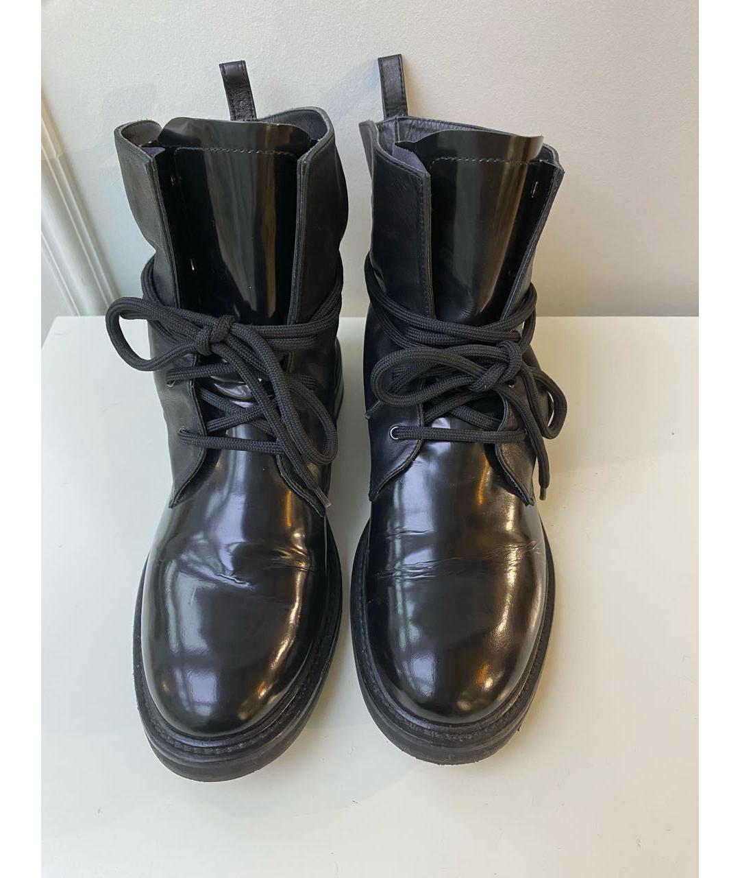 FABI Черные кожаные ботинки, фото 4