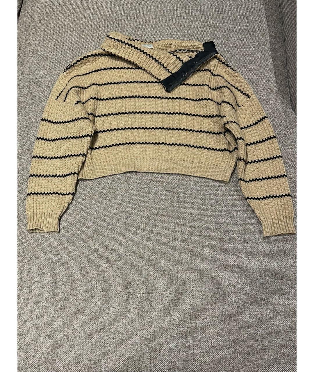 BRUNELLO CUCINELLI Бежевый кашемировый джемпер / свитер, фото 9