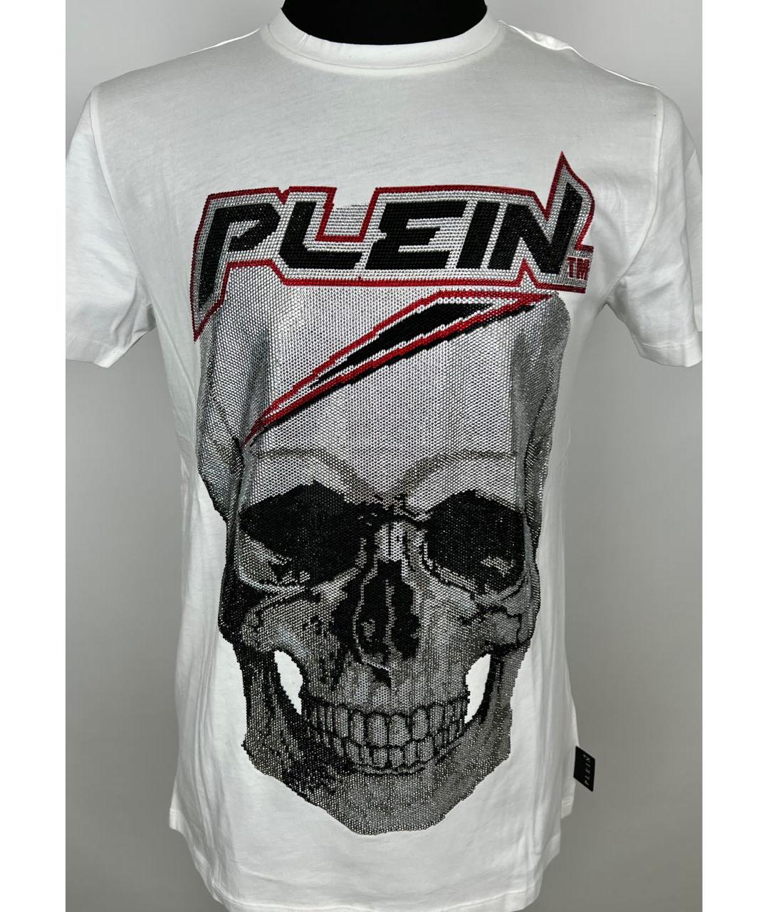PHILIPP PLEIN Белая хлопковая футболка, фото 3
